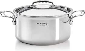 De Buyer Affinity Hrniec s pokrievkou 20 cm / 3 l / nerezová oceľ (DB3742-20)