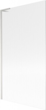 MEXEN/S - Next L vaňová zástena FIX 100 x 150, prúžky, nikel kartáčovaná 895-100-000-03-09-97