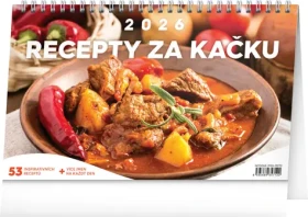 NOTIQUE Stolový kalendár Recepty za kačku 2026, 23,1 x 14,5 cm (PGS-35712)