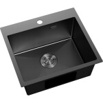 MEXEN - Solix oceľový drez 1-bowl 500 x 450 mm, čierna HC 6402501000-70HC