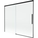 MEXEN/S - Rox vaňová zástena 2-krídlová posuvná 180 x 150, transparent, čierna 8C9-180-001-70-00