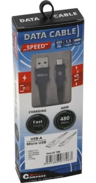 Compass SPEED nabíjací kábel USB-A - micro USB / Nabíjací kábel / 1,5 m