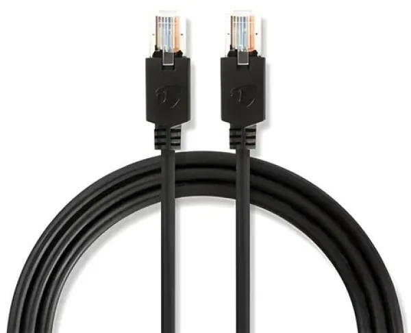 Nedis Patch kábel Cat5e U/UTP čierny / Patch kábel / RJ45 - RJ45 / 15 m (CCBW85100AT150)