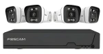Foscam FNA108E B4 2T čierno-biela / Kamerový set / 8kanálový NVR / 4X kamera / 4K / PoE / 2TB HDD (FNA 108 E B4 2T wh)