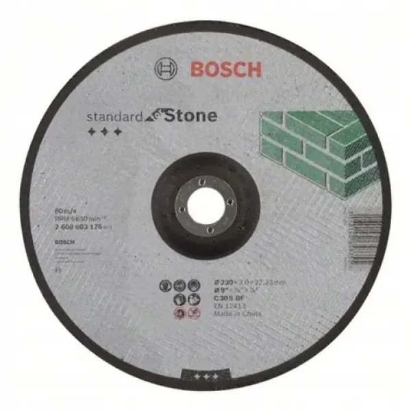 BOSCH Rezný kotúč na kameň 230x3 mm / Rezný kotúč / Kameň / Priemer 230 mm / Hrúbka 3 mm (2608603176)