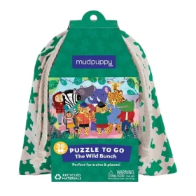 Mudpuppy Puzzle Divoké zvieratá v látkovom vrecúšku