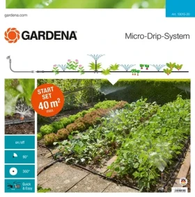 Gardena Micro-Drip Štart Set Planted Areas - set pre zavlažovanie rastlín v záhonoch / pre 40 m2 / dopredaj (13015-20)