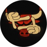 Jedlý papier Chicago Bulls NBA logo 19,5 cm - Pictu Hap - Pictu Hap