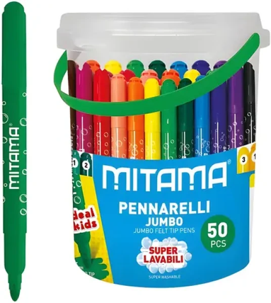 Mitama Jumbo / Fixy / 50 ks / 24 farieb / 5 mm / umývateľné (62875)
