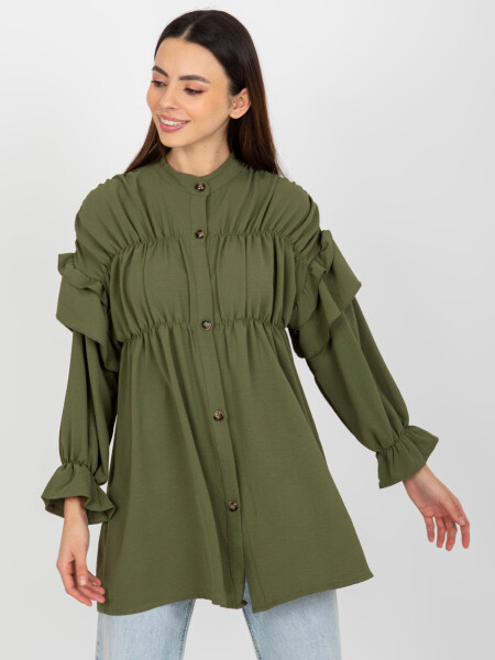 Dámska košeľa TW KS BI 2021745.13X khaki - FPrice XL