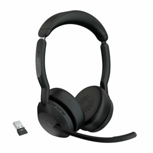 JABRA Evolve2 55 (25599-999-999) čierna / Slúchadlá / mikrofón / ANC / USB / Bluetooth 2.4 GHz / MS Stereo (25599-999-999)