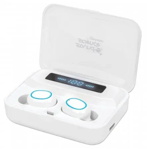 Manhattan Sound Science biela / Slúchadlá / Bluetooth 5.0 / Do uší / Výdrž 5 h (180399)