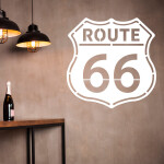 Veselá Stena Samolepka Route 66 Farba: modrá, Veľkosť: 100 x 100 cm