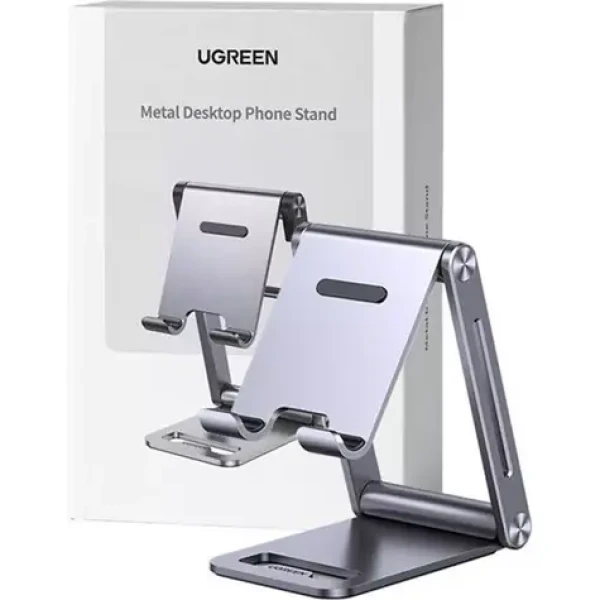 Ugreen LP263 kovový hliníkový skladací držiak na telefón a tablet šedá (63433)