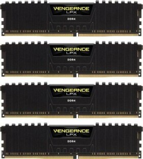 Corsair Vengeance LPX Black 64GB (4x16GB) 3200MHz / DDR4 / PC4-25600 / CL16-20-20-38 / 1.35V / XMP2.0 (CMK64GX4M4E3200C16)