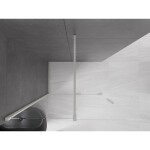 MEXEN/S - Velar Sprchová zástena posuvná Walk-in 130 x 200, transparent 8 mm, nikel kartáčovaný 871-130-000-03-97