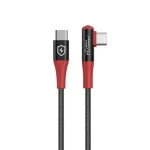 MicroConnect Safe Charge Angled USB-C / Lomený nabíjací kábel / USB-C - USB-C (MC-ANGCUSBC-SC-240W)