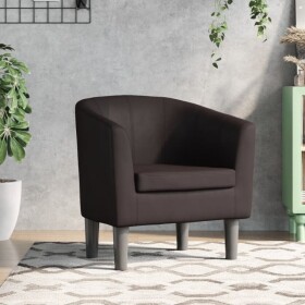 VidaXL vidaXL Fotel klubowy, Hnedý, obity sztuczną skórą