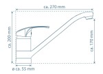 Eisl - Páková drezová batéria GRANDE, chróm 77250 77250GRANDE