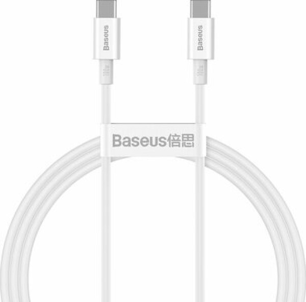 Baseus CATYS-B02 Kábel USB-C (M) - USB-C (M) 1 m biela / 100W (CATYS-B02)