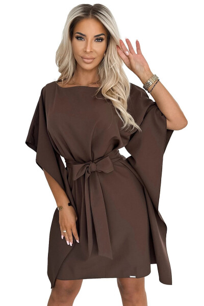 Dámske šaty 287-33 SOFIA - NUMOCO Hnědá L/XL