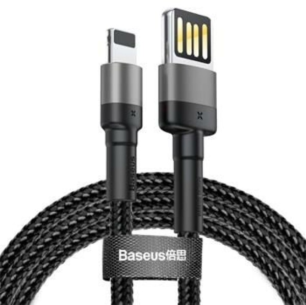 Baseus CALKLF-GG1 Kábel USB-A (M) - Lightning (M) 1 m čierno-šedá (CALKLF-GG1)