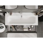 MEXEN/S - Rivel kúpeľňová skrinka 120 cm s umývadlom Vela, 1 šuplík, reliéf, grafit mat/biela mat - 91A20-12023-1-BF66-W23M0 91A20-12023-1-BF66-W23M01