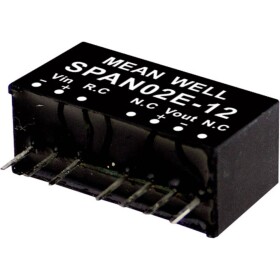 MEAN WELL SPAN02E-15 DC / DC menič napätia, modul 134 mA 2 W Počet výstupov: 1 x; SPAN02E-15