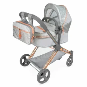 DeCuevas Skladací kočík pre bábiky 3 v 1 s batôžkom CITY X 2024 - 73 cm