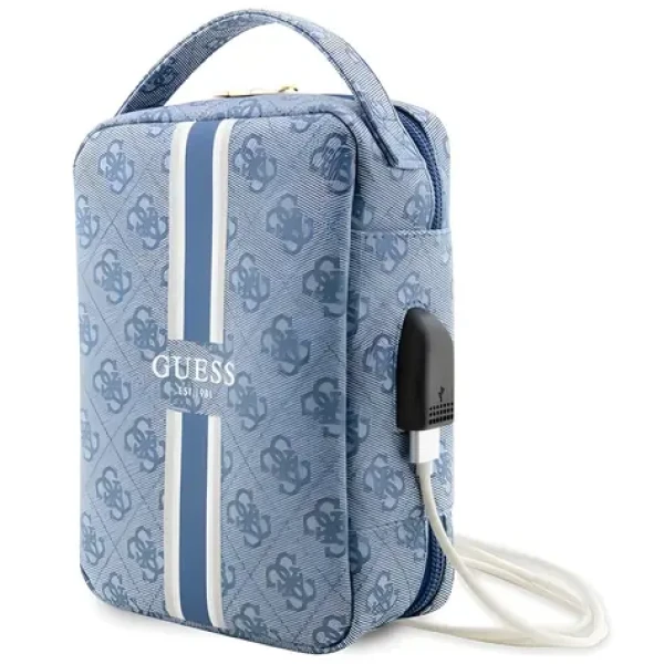 Guess PU 4G Printed Stripes modrá / Cestovný organizér / Koženka (GUHBP4RPSB)