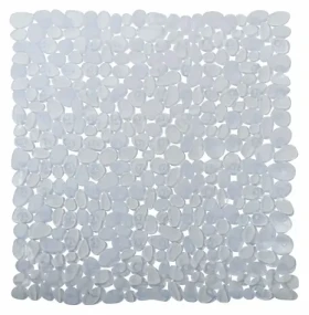 MSV protišmyková podložka do sprchy GALETS priehľadná / PVC / 53 x 53 cm