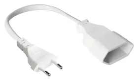 Good Connections Euro predlžovací kábel biely / Predlžovací kábel / 1 m / 250 V / VDE (P0300-W010)