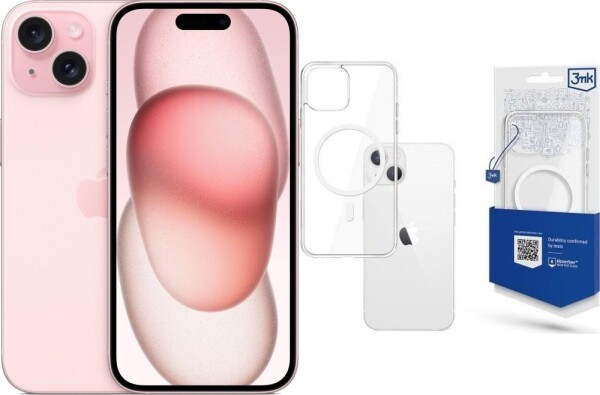 Apple iPhone 15 256GB Pink (MTP73) + Etui MagCase