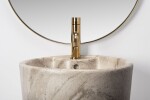 REA - Voľne stojace umývadlo Blanka Natural Matt Marble 40x40 REA-U4664