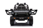 Mamido Mamido Elektrické autíčko OFFROAD čierne 12V Vysoký podvozok, široké sedadlo, Odpružené nápravy, 2,4 GHz Diaľkové ovládanie LED svetlá