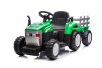 Mamido Mamido Detský elektrický traktor s vlečkou Farm 24V 2x45W EVA kolesá zelený