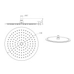 SAPHO - SLIM hlavová sprcha, priemer 300, meď mat MS573PG