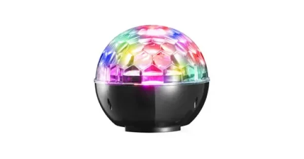 Denver BTL-65 čierna / Prenosný reproduktor / design disko gule / Bluetooth 4.1 / 1200 mAh / 2 x 3W (111151030120)