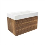 Kúpeľňová skrinka s umývadlom Naturel Elsa 79x35x45,5 cm ebenová dyha mat ELSA80EBU2 ELSA80EBU2