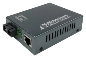 LevelOne GVT-2014 / Mediakonvertor / RJ45-SC / Gigabit Ethernet / Single-mode / PoE 30W / 1310nm / 20 km (GVT-2014)