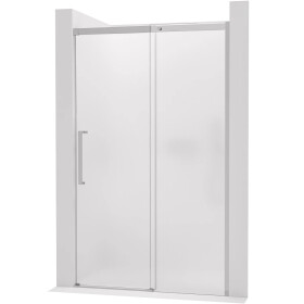 CERANO - Sprchové posuvné dvere Lantono - pravá - 8 mm - Soft-Close - chróm, mliečne sklo - 160x195 CER-663193