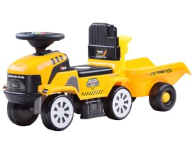 Mamido Detské odrážadlo traktor Truck s prívesom žltej