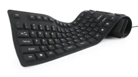 Gembird KB-109F-B čierna / silikónová klávesnica / US rozloženie kláves / USB (KB-109F-B)