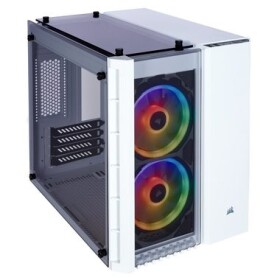 Corsair Crystal Series 280X RGB biela / Micro ATX / 2x USB 3.0 / 2x 120 mm ventilátory / Priehľadná bočnica / Tvrdené sklo (CC-9011137-WW)