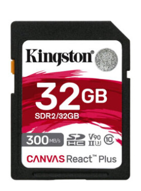 Kingston Canvas React Plus SDHC 32GB / UHS-II V90 / U3 / Class 10 (SDR2/32GB)