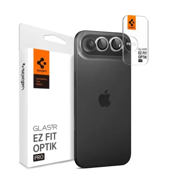 Spigen Glass TR EZ Fit Optik Pro 2 Pack ochranné sklo na šošovku fotoaparátu pre Apple iPhone Air strieborná (AGL10132)