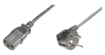 Digitus napájací kábel CEE 7/7 pravouhlý-C13 čierny / Napájací kábel / 0,75m / H05VV-F3G 0.75mm2 (AK-440109-008-S)