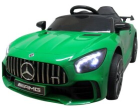 Mamido Elektrické autíčko Mercedes GTR-S zelené, mäkké kolesá Eva, pohodlné sedátko s licenciou