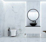 INVENA - Umývadlo na dosku DOKOS 39,5 cm, čierna biela CE-19-041-C