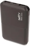 Setty GSM043159 čierna / PowerBank 5000 mAh / 5V / 10A / 2x USB-A výstup / 1x USB-C vstup (GSM043159)